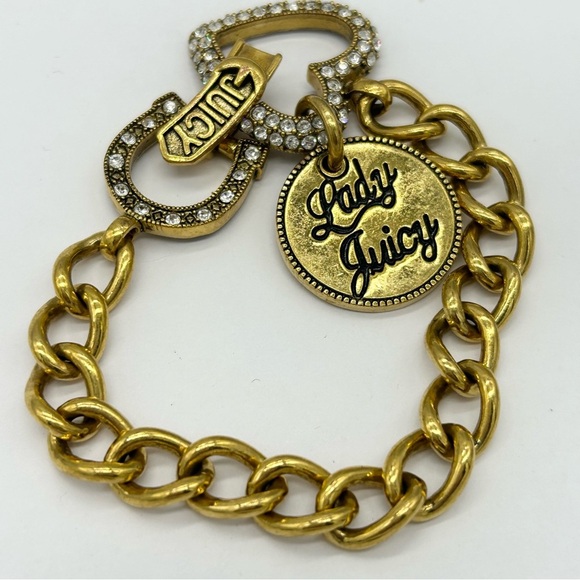 Juice Couture Gold Heart Charm Bracelet - Picture 1 of 3